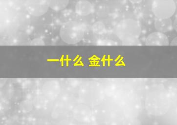 一什么 金什么